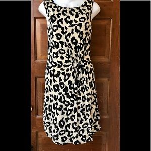 LOFT Animal Print Sleeveless Dress Size XS